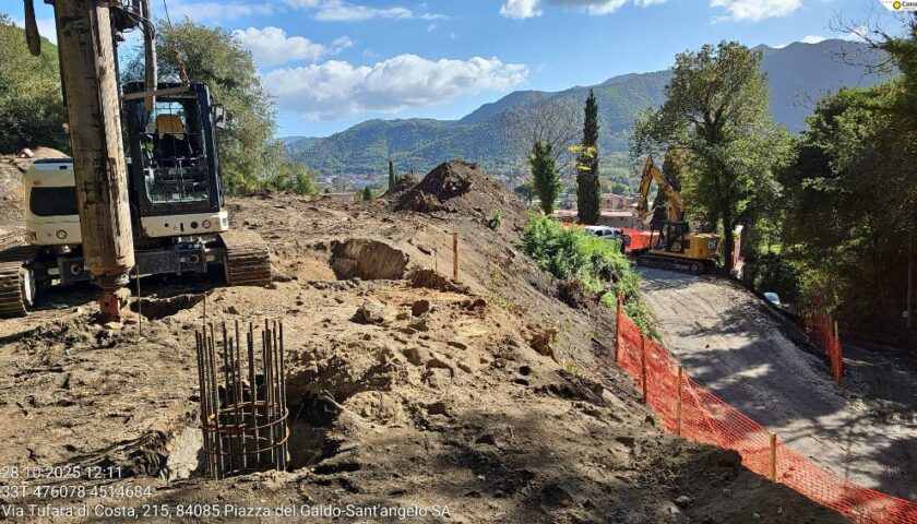 Mitigazione del rischio idrogeologico: lavori iniziati per il Vallone Traino, a Costa di Mercato San Severino