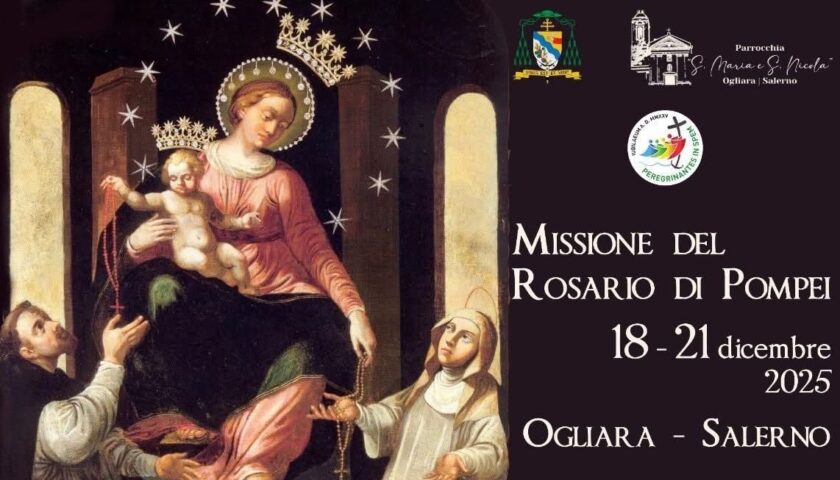 Salerno, il quadro della Madonna di Pompei nella chiesa di Ogliara