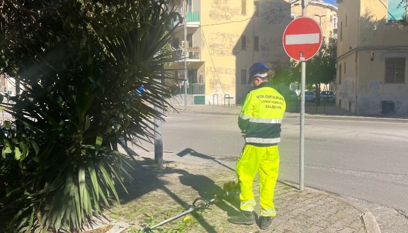 Mattinata di interventi di decoro e sicurezza sul territorio da parte di Volontariato Verde Pubblico Salerno Odv