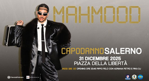 Capodanno a Salerno, concerto di Mahmood in Piazza Libertà: info su accessi, mobilità e parcheggi