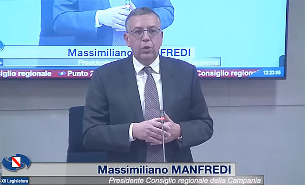 Campania, Manfredi eletto presidente del Consiglio regionale