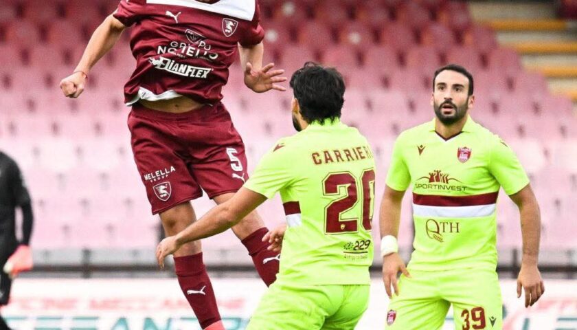 Salernitana, con il Trapani solo un pareggio