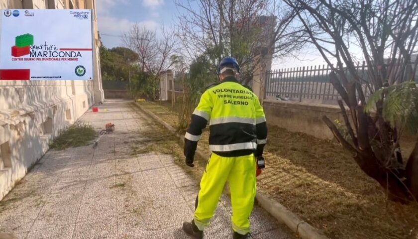 Salerno, Volontari a lavoro per la riqualificazione delle aree verdi del Centro Diurno per Minori di Mariconda