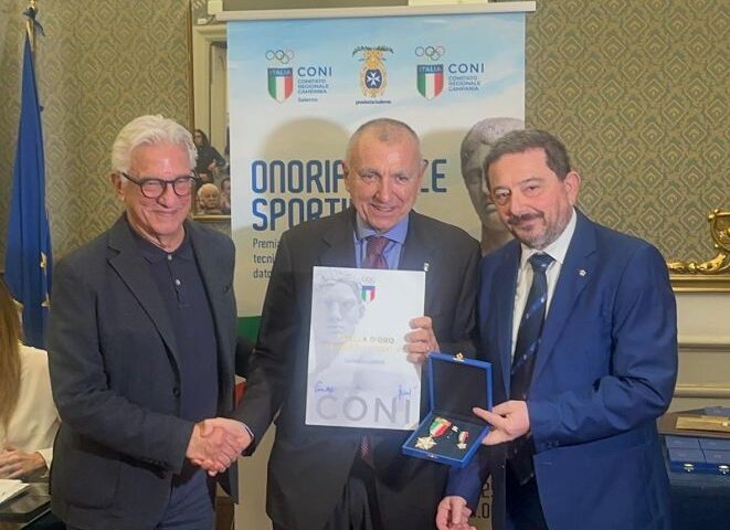 Al presidente del Cus Salerno Lentini la Stella d’Oro al Merito Sportivo del Coni