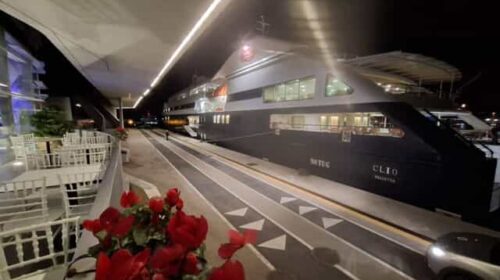 Nave da crociera Clio attracca in anticipo al Molo Manfredi, da oggi a domenica turisti in giro