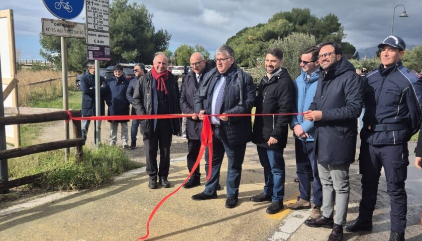 Ascea Marina: inaugurati i lavori della nuova pista ciclabile in località “Scogliera”