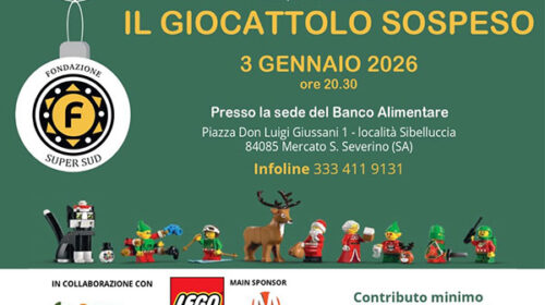 Banco Alimentare Campania, domani serata solidale “Il Giocattolo Sospeso” a Mercato San Severino