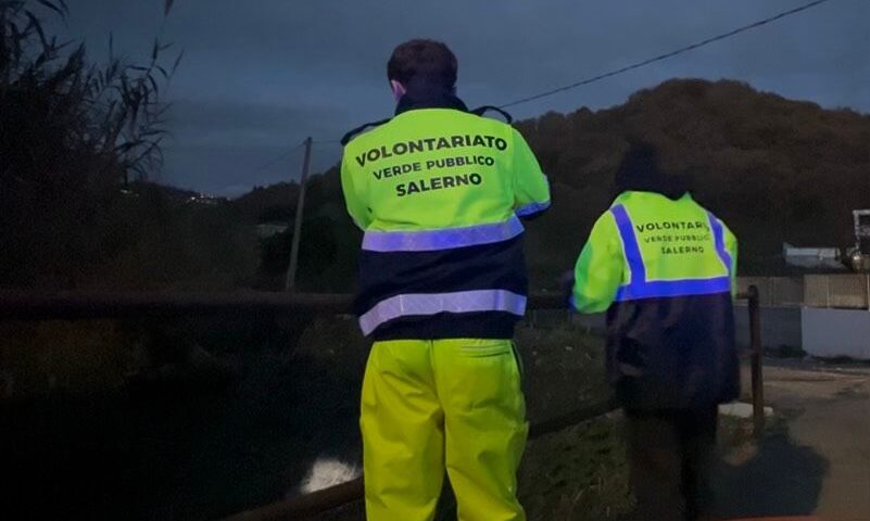 Allerta meteo, volontari del verde in campo a Salerno: monitoraggio continuo del territorio