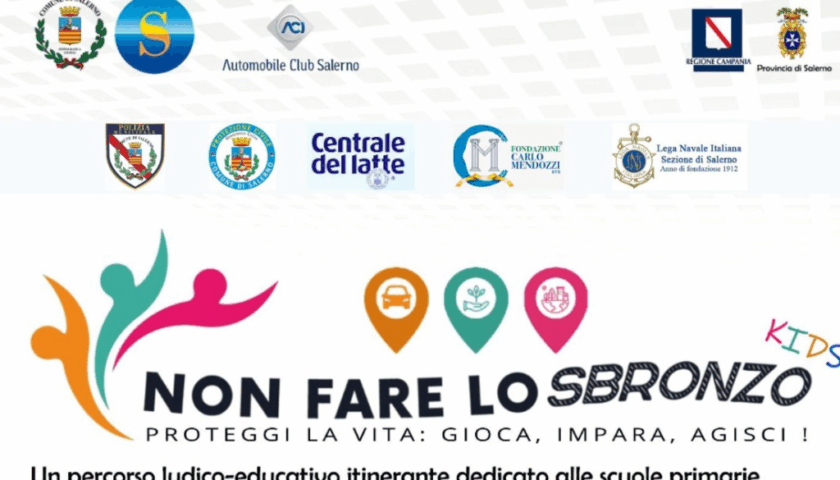 Salerno, “Non fare lo sbronzo Kids”: al via la prima edizione nelle scuole