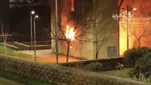 Salerno, a fuoco il deposito di mascherine anti-Covid