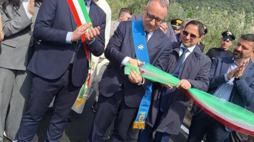 Cerimonia di riapertura del Ponte San Cono a Buccino