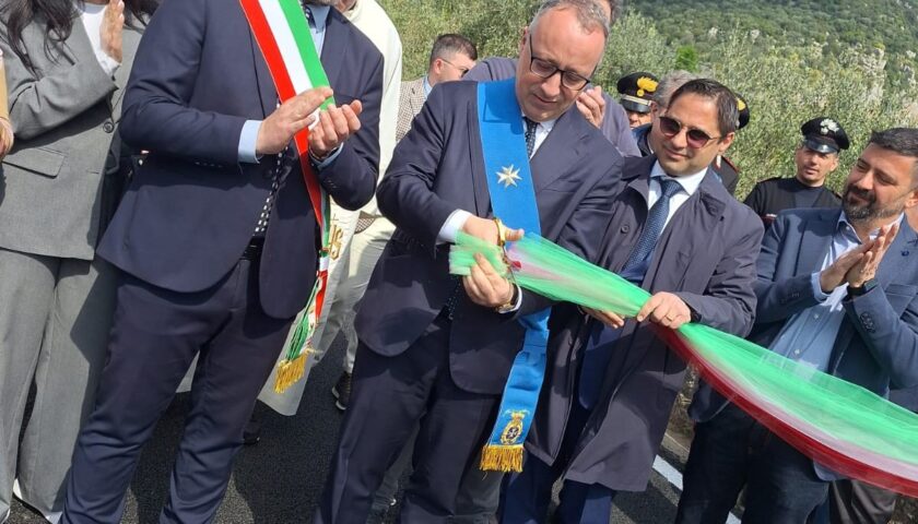 Cerimonia di riapertura del Ponte San Cono a Buccino