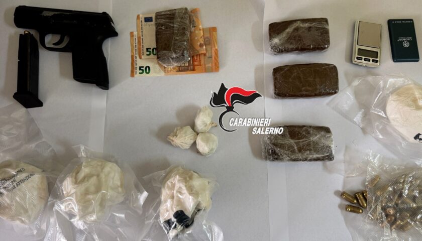 Battipaglia, spaccio di droga e detenzione di arma clandestina: arrestato