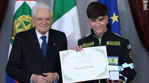 Alfiere della Repubblica, insignito giovane di Roccapiemonte: salvò anziani da colata di fango