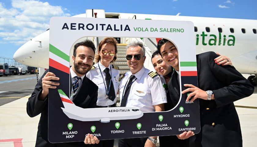 Aeroitalia inaugura la nuova base all’Aeroporto di Salerno Costa d’Amalfi e del Cilento