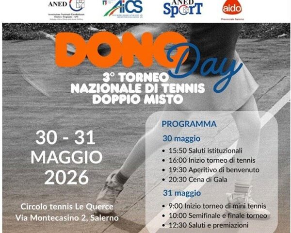 Dono day, sport e solidarietà a Le Querce di Ogliara: in campo la nazionale tennis trapiantati