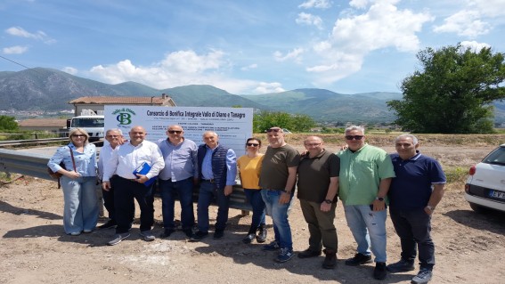 Sassano, fiume Tanagro: sopralluogo di Regione Campania e Sma
