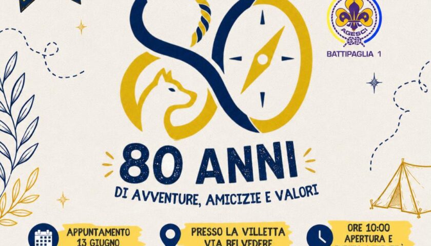 BATTIPAGLIA 1 FESTEGGIA 80 ANNI DI SCOUTISMO:UNA GIORNATA PER CELEBRARE STORIA, EDUCAZIONE E COMUNITÀ