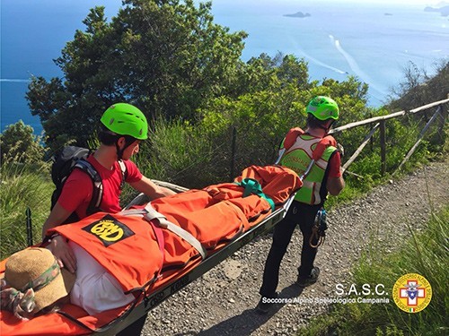 Escursioniste ferite in Costiera Amalfitana, intervento del soccorso alpino