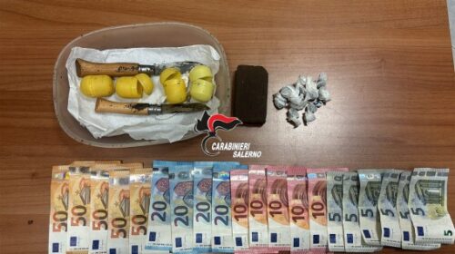 Salerno, spaccio di hashish e cocaina: pusher arrestato dai carabinieri