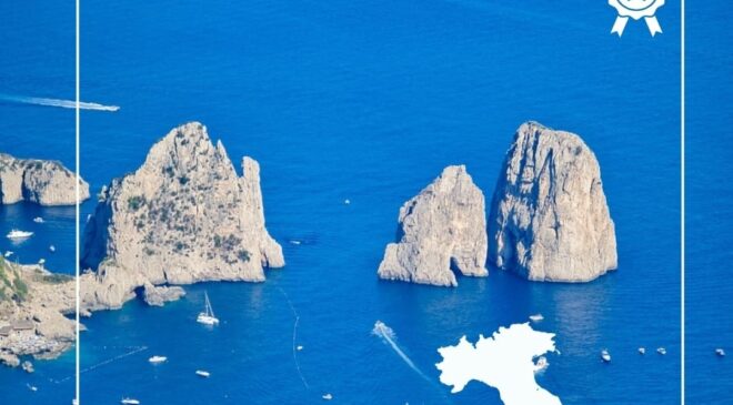 Post di Italy in US che promuove la Campania negli USA come destinazione turistica.