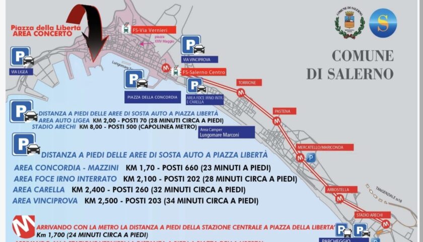 Salernosound, prolungamento orario metropolitana per il concerto di Sfera Ebbasta