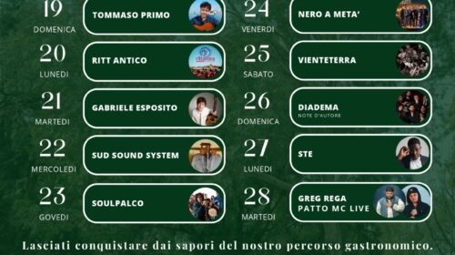 Pontecagnano, al via alla festa del bosco WoodFest 2026 tra piatti della tradizione e musica live Pontecagnano, al via alla festa del bosco WoodFest 2026 tra piatti della tradizione e musica live