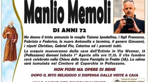 Salerno dice addio al fotoreporter Manlio Memoli