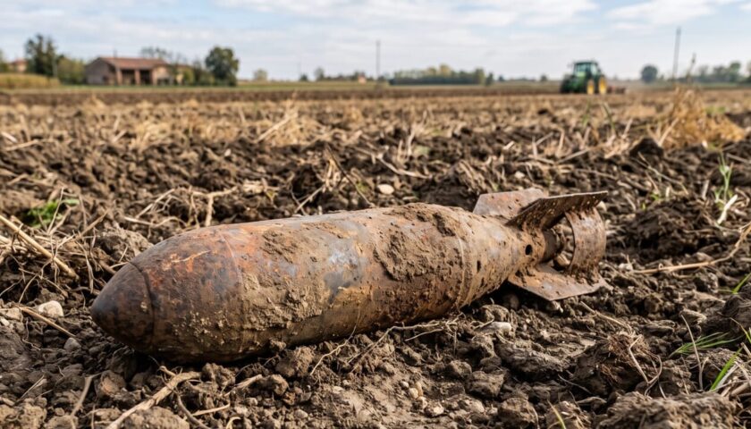Battipaglia, ordigno bellico ritrovato in un terreno agricolo