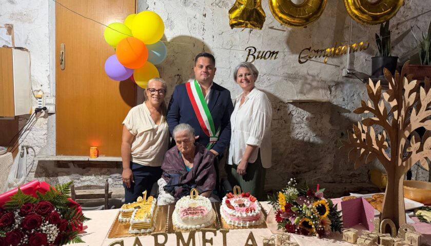 Ascea festeggia i 100 anni di Carmela Cesarano. Il Cilento si conferma terra di centenari