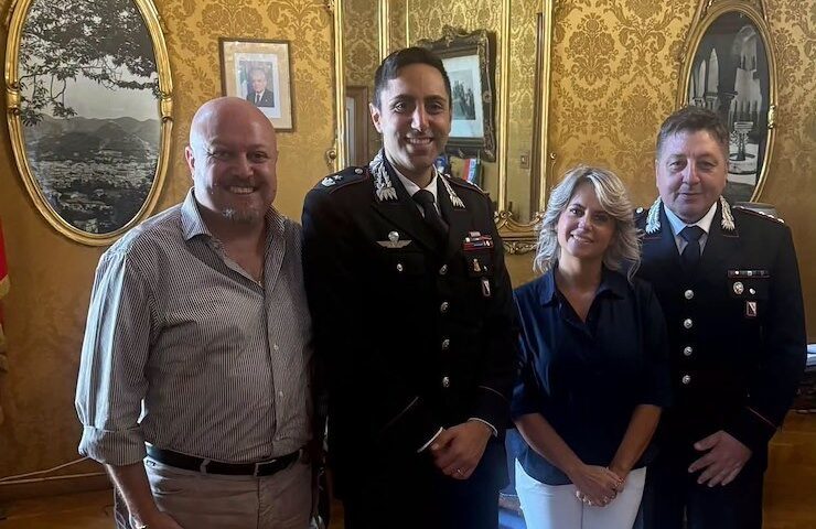 Cava de’ Tirreni, il comandante dei carabinieri del reparto territoriale in visita a Palazzo di Città