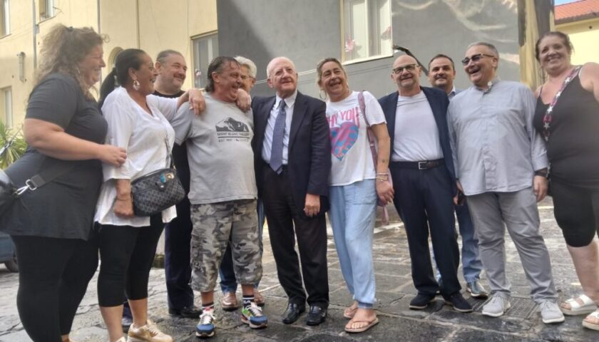 Salerno, De Luca alle Fornelle tra inaugurazione lavori e confronto