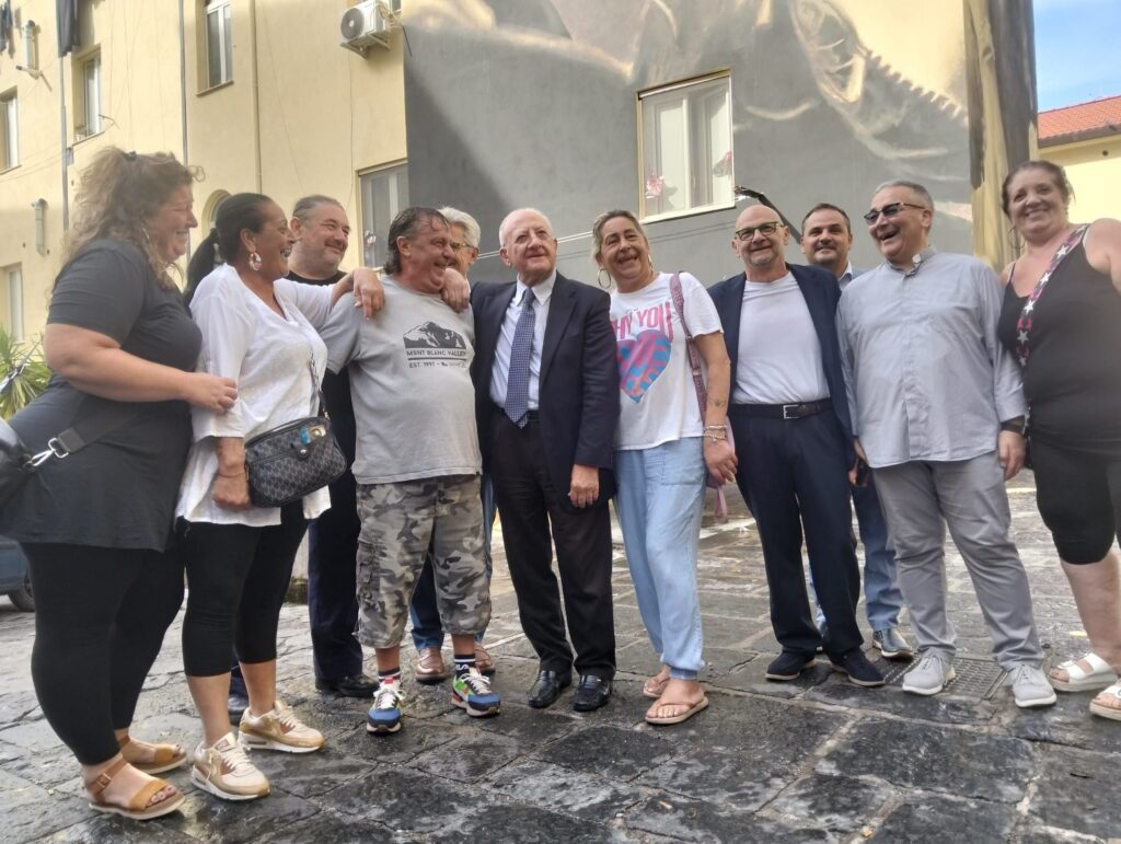 Salerno, De Luca alle Fornelle tra inaugurazione lavori e confronto