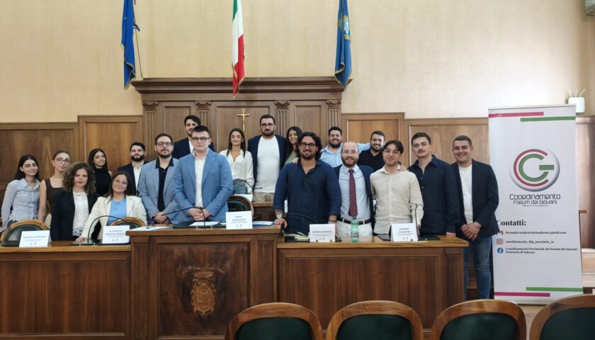 Salerno, si insedia il nuovo consiglio del Forum dei Giovani della Provincia