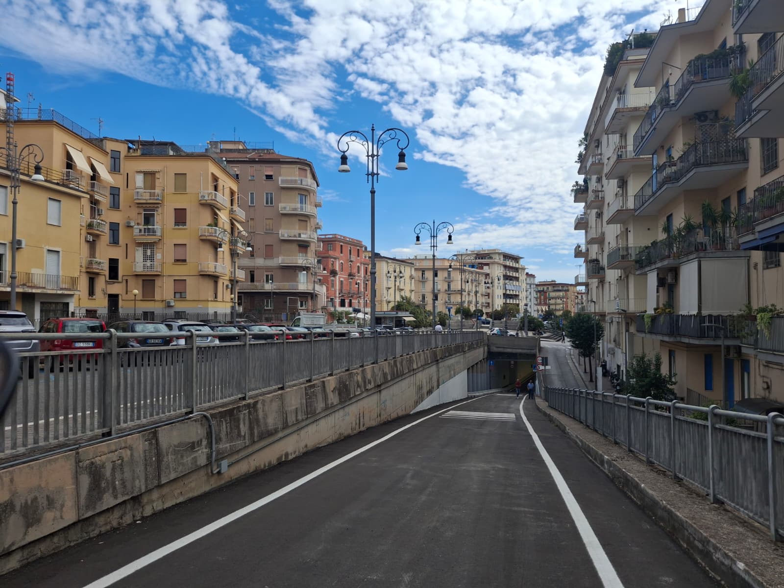 Inaugurazione del sottopasso via Roberto Racinaro a Salerno, con presenza del sindaco Vincenzo De Luca