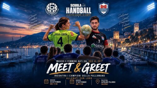 Scuola di Handball: al via gli Open Day con doppio appuntamento “Meet & Greet – Allenati con i campioni”