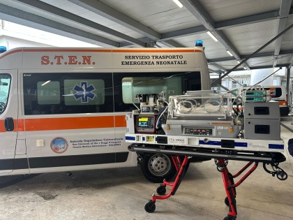 Salerno, lo Sten del Ruggi salva un neonato cardiopatico diretto al Bambino Gesù
