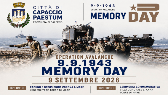 Capaccio Paestum, Sbarco Alleato del 9 settembre 1943: Memory Day a Torre di Mare