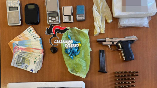 Pontecagnano: droga, armi e denaro contante, arrestato 34enne