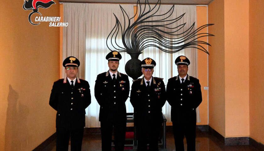 Carabinieri, generale Castello in visita al Comando provinciale di Salerno