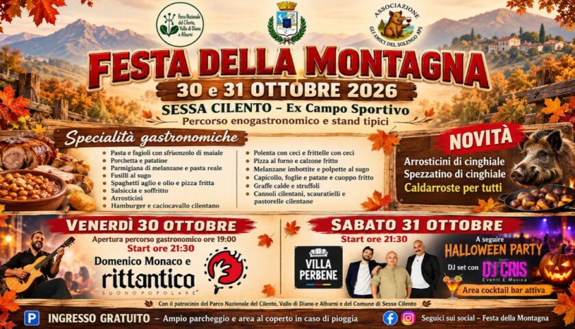 Festa della Montagna a Sessa Cilento: tre giorni di gusto