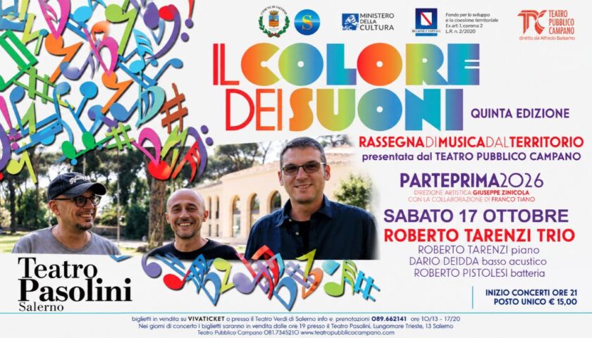 Salerno, Roberto Tarenzi Trio: il jazz arriva al Pasolini